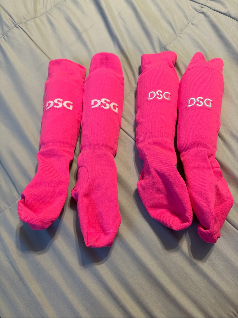 DSG Bright Hot Pink Over-The-Calf Athletic Soccer Socks 2 Pair Youth Medium